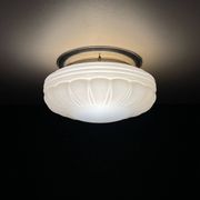 Vintage Pink Glass Ceiling Lamp, 1950s