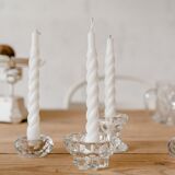 Table de ferme en bois – pied crème