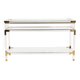 Console en laiton et plexiglas par Fabian