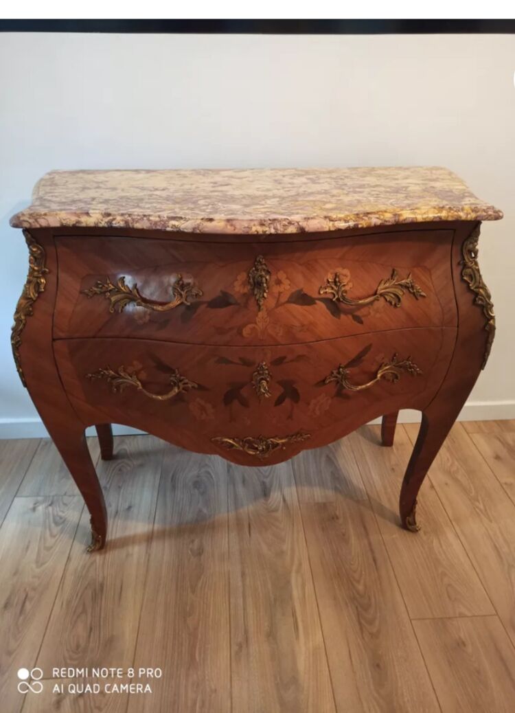 Louis XV style marquetry chest of drawers