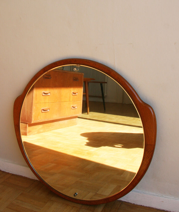 Fins teak mirror 1960s  51x48cm