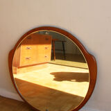 Fins teak mirror 1960s  51x48cm