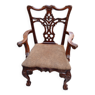 Fauteuil style chippendale