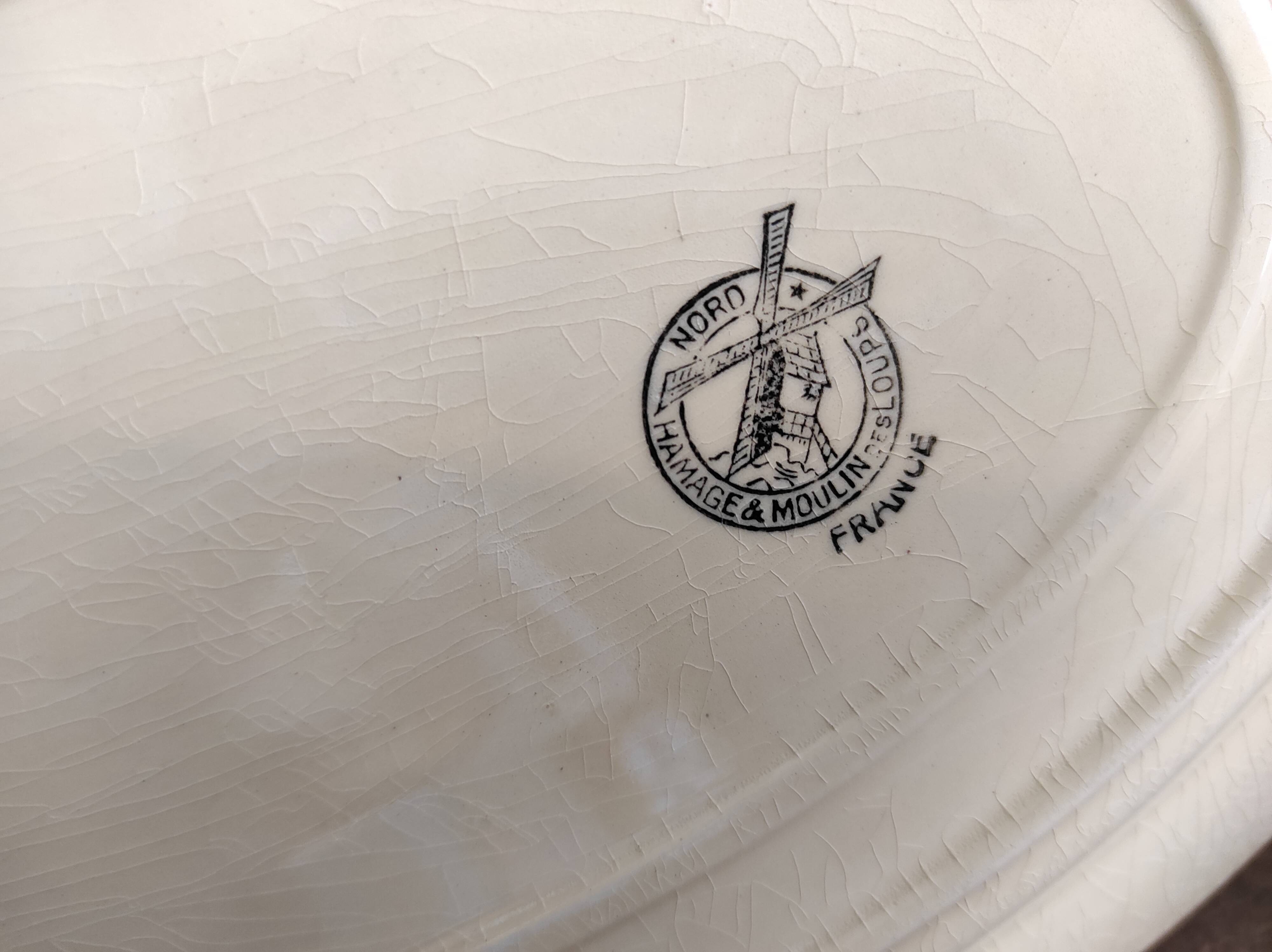 Vintage French oval serving dish by Moulin des Loups