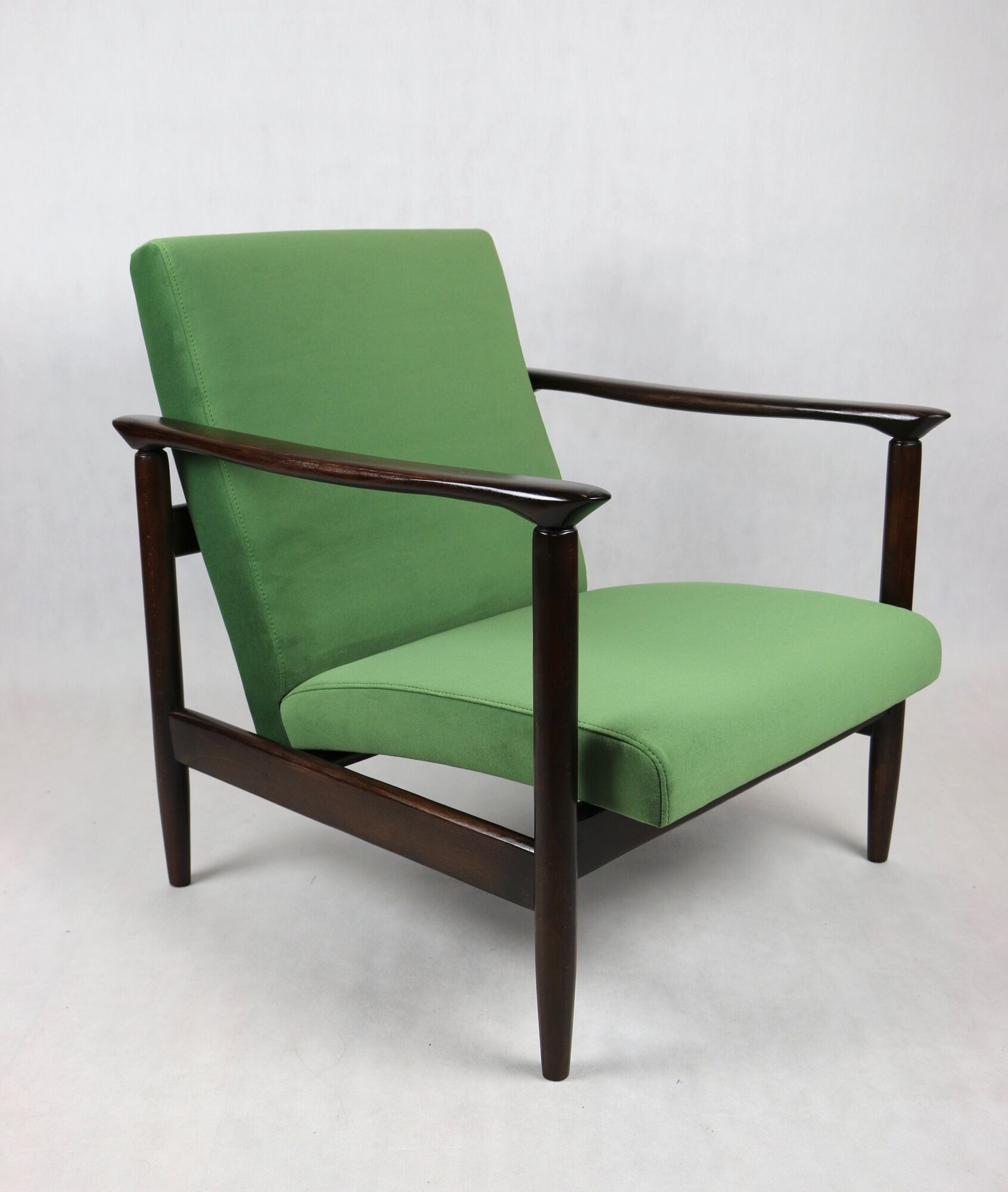 Light Green Velvet GFM-142 Armchair by Edmund Homa, 1970s