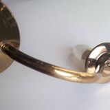 Chandelier 1950, 1960 3 lights gold metal and glass