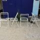 Lot de 4 chaises en métal peint