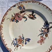 Clairefontaine earthenware plate and fruit bowl set, Saxe model