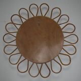 Vintage flower rattan mirror 48cm