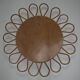 Miroir rotin fleur vintage 48cm