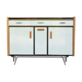 Formica blue oak buffet revamps black / metal legs