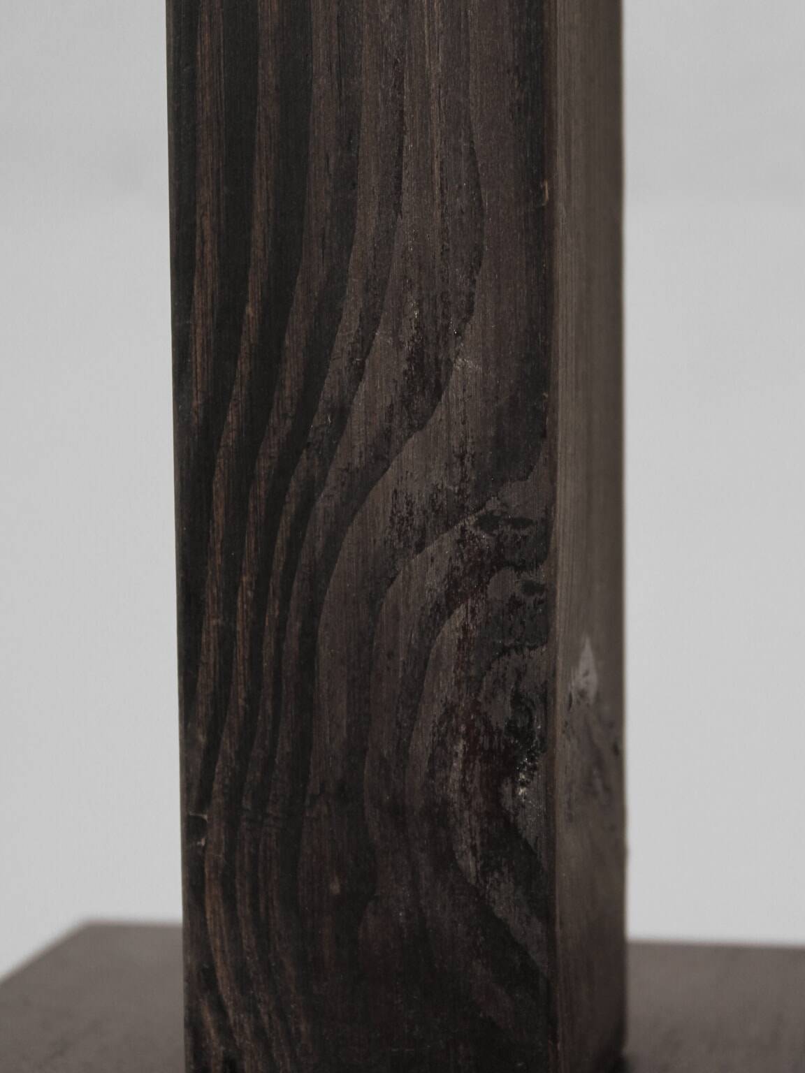 Mid-Century Swedish Wood And Iron Tall Lamp