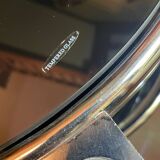 Vintage Leitmotiv Swivel coffee table in chromed metal and glass, Netherlands 1970-1980