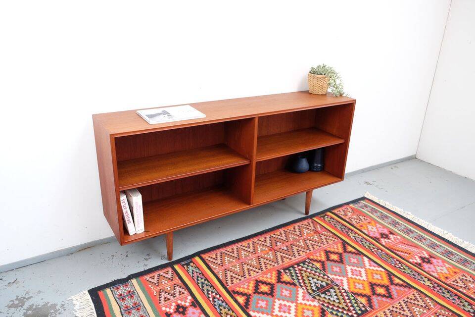 Buffet/étagère en teck Hundevad style rétro vintage années 60-70