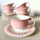 Pink vintage porcelain cups