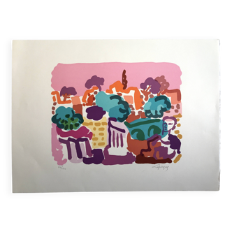 Charles lapicque, roman spring, 1957. lithograph signed in pencil