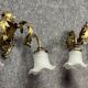 Pair of Napoleon III period wall lights in gilded bronze circa 1880