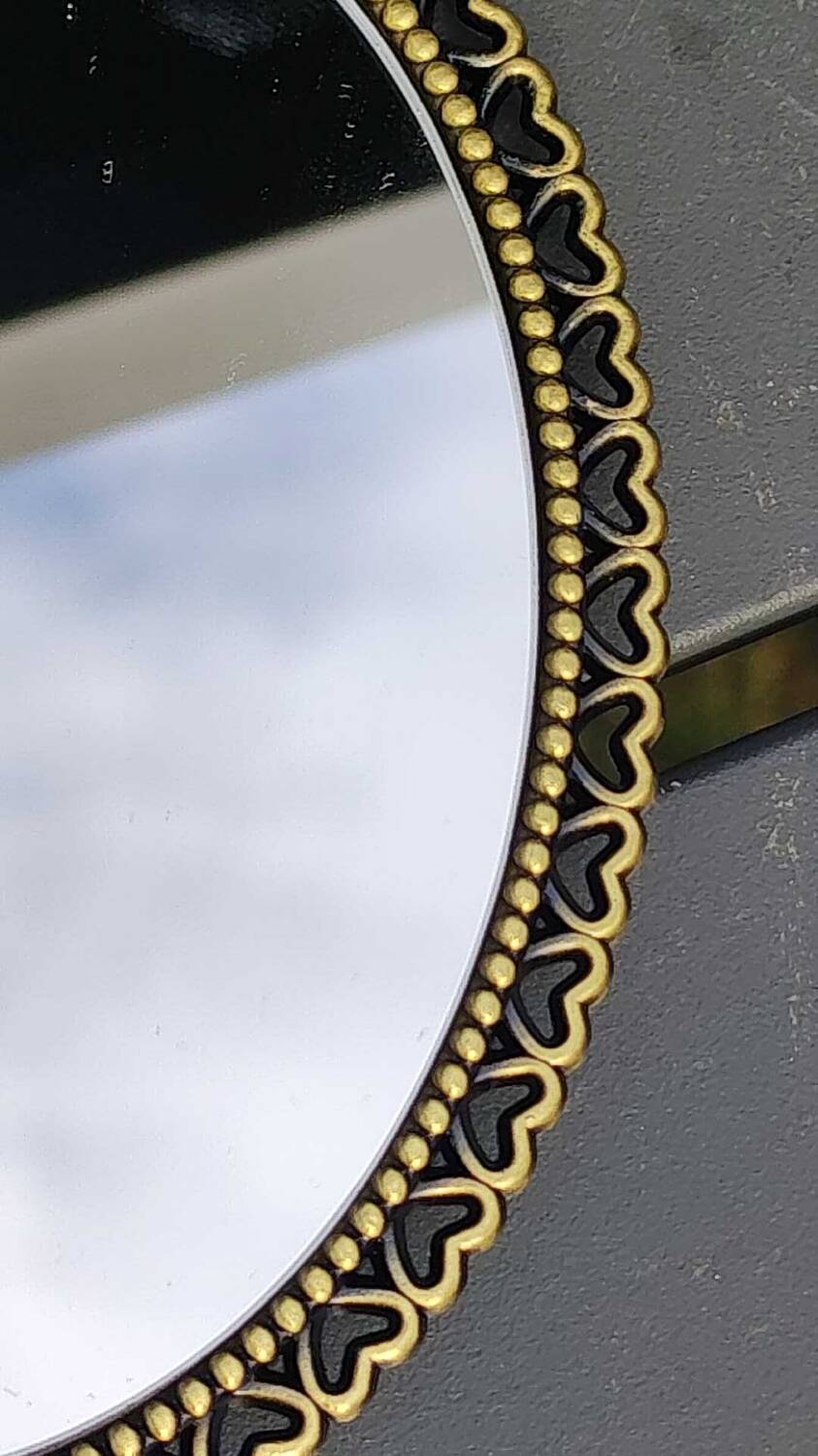 Vanity mirror/face hand or table, oval. baroque/shabby chic style