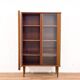 Bibliothèque vitrée scandinave en bois, années 1960