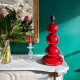 Red ceramic lamp base