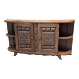 Oak console shelf on foot