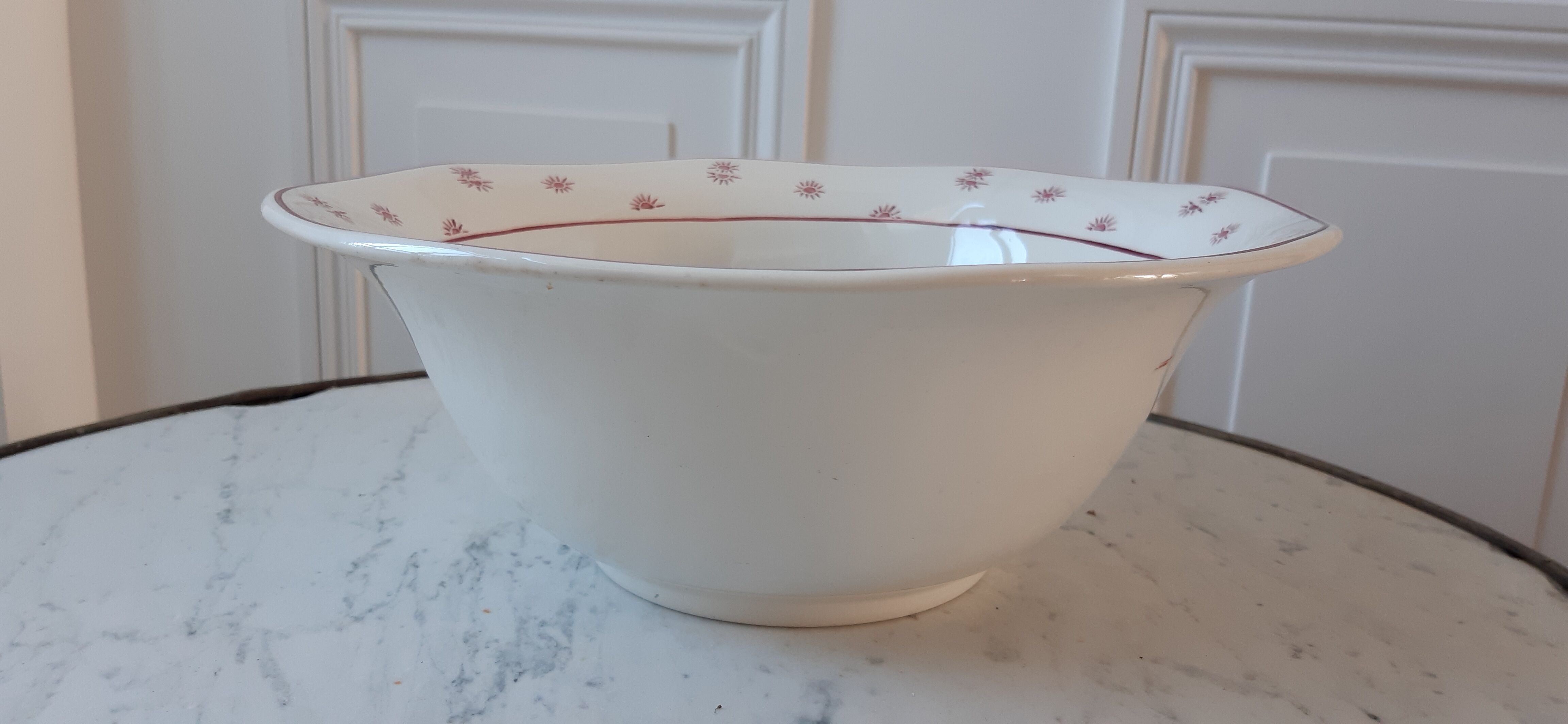 Salad bowl Digoin Sarreguemines model "Andrée" years 30-40