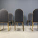 Vintage brass dining chairs by Belgochrom, 1970s