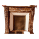 Louis XVI Style Fireplace In Speckled Red Marble 20th Century