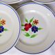 Set of 6 vintage Badonviller porcelain dessert plates