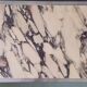 Table basse rectangulaire vintage italie 1970 en marbre et chrome