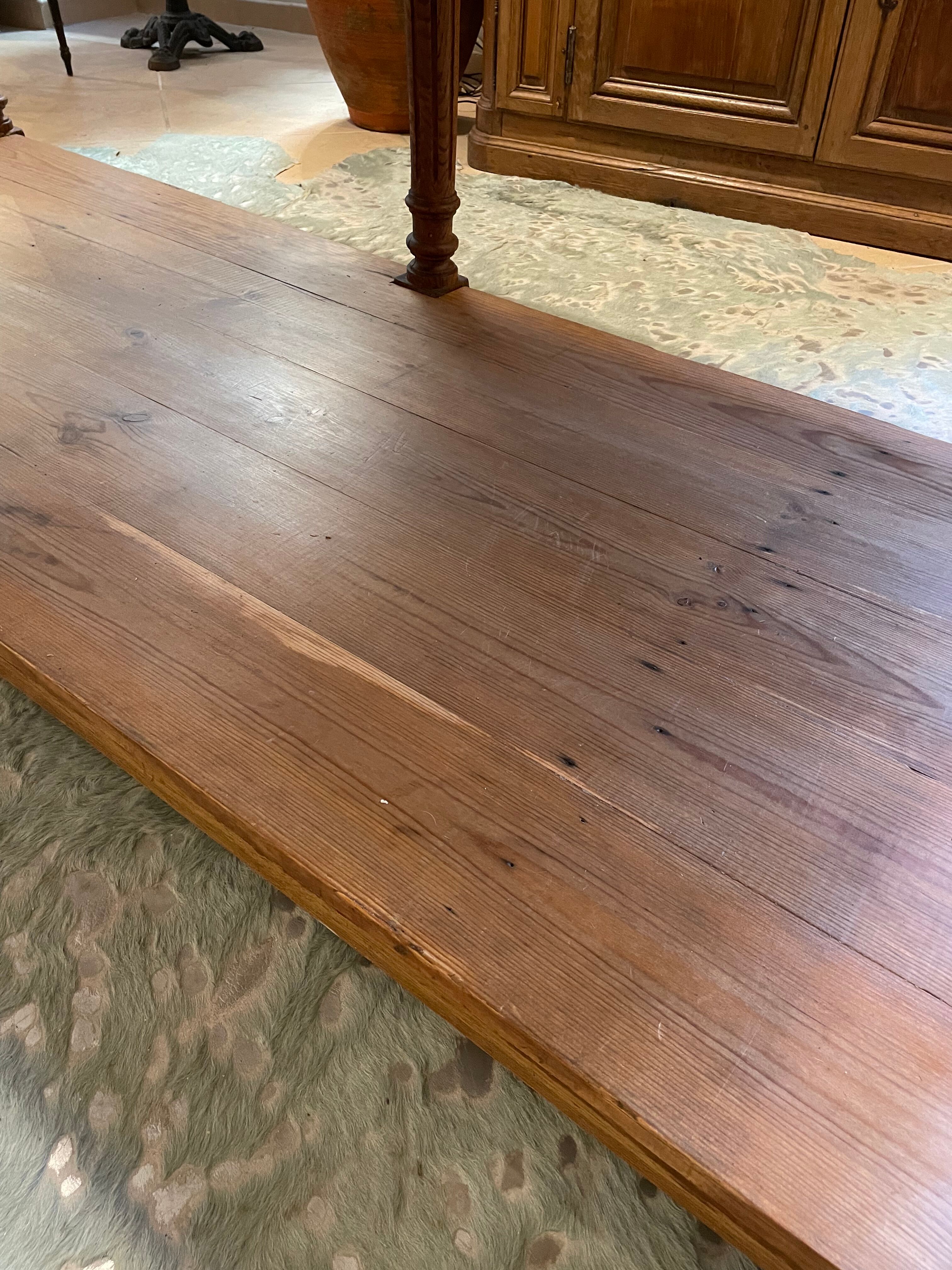 Oak draper table 2 drawers