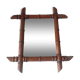 Vintage bamboo wood mirror