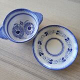 Henriot Quimper earthenware bowl and cup