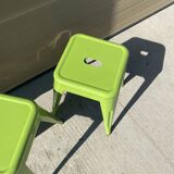 Tabouret industriel vert
