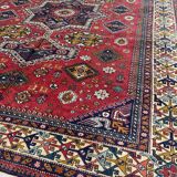 Nice large vintage carpet chirwan Azerbaijan handmade 234x310 cm