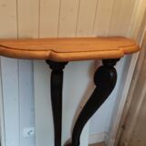 Solid oak style console to be fixed to the wall