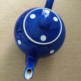 Blue teapot with white polka dots 1957