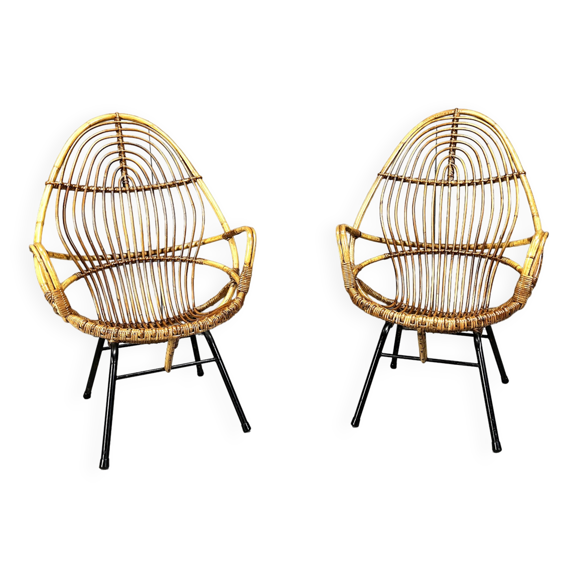 Pair of Mid-Century chairs by Rohé Noordwolde, 1960's, Netherlands