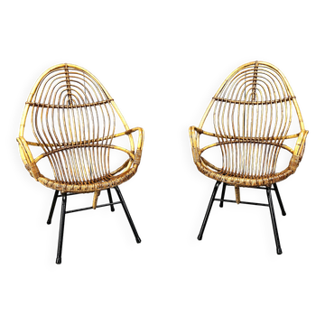 Pair of Mid-Century chairs by Rohé Noordwolde, 1960's, Netherlands