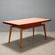 Table en chêne des années 1960 avec plateau coloré