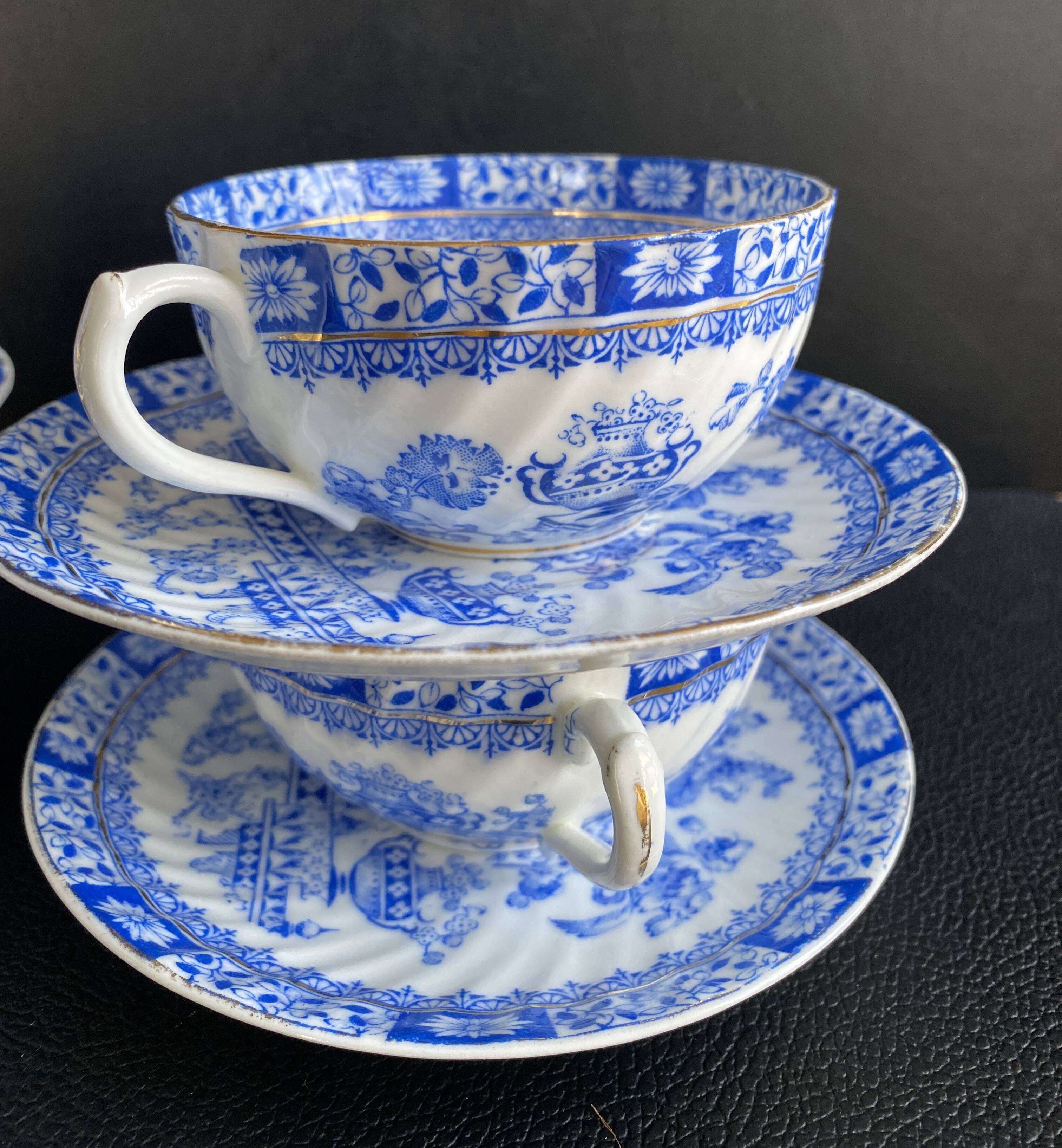 Magnifique lot de Tasses & Soucoupes China Blau - Tuppack Tiefenfurt