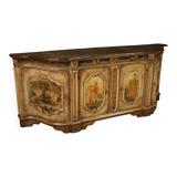 Great lacquered and painted Venetian sideboard from the 20th century