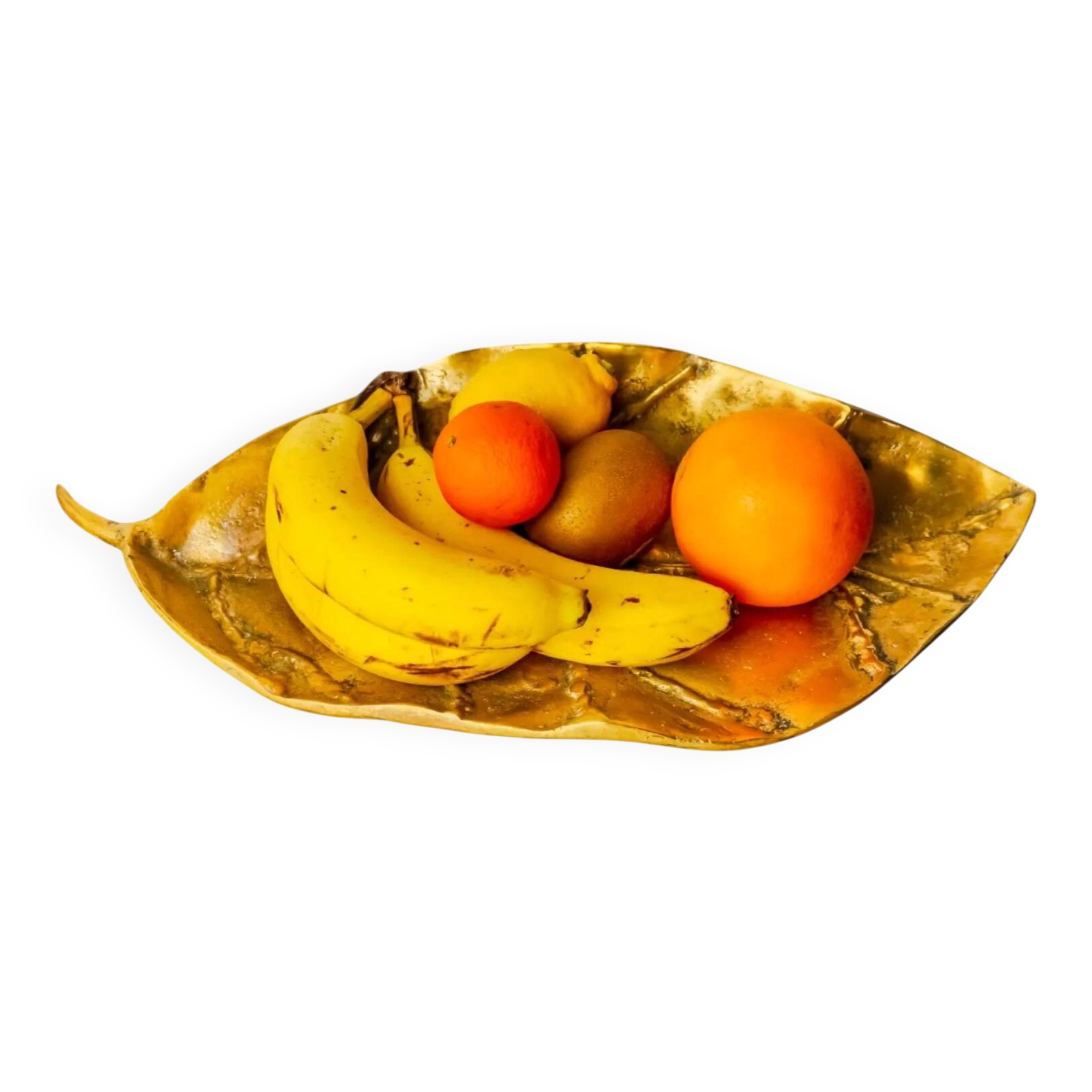 Brutalist leaf tray by David Marshall in bronze, 1980s