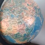 Bright earth globe blue world