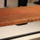 Colette gueden bench straw and metal
