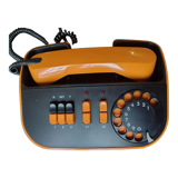 Vintage orange telic phone with ptt dial