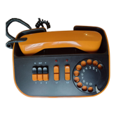 Vintage orange telic phone with ptt dial