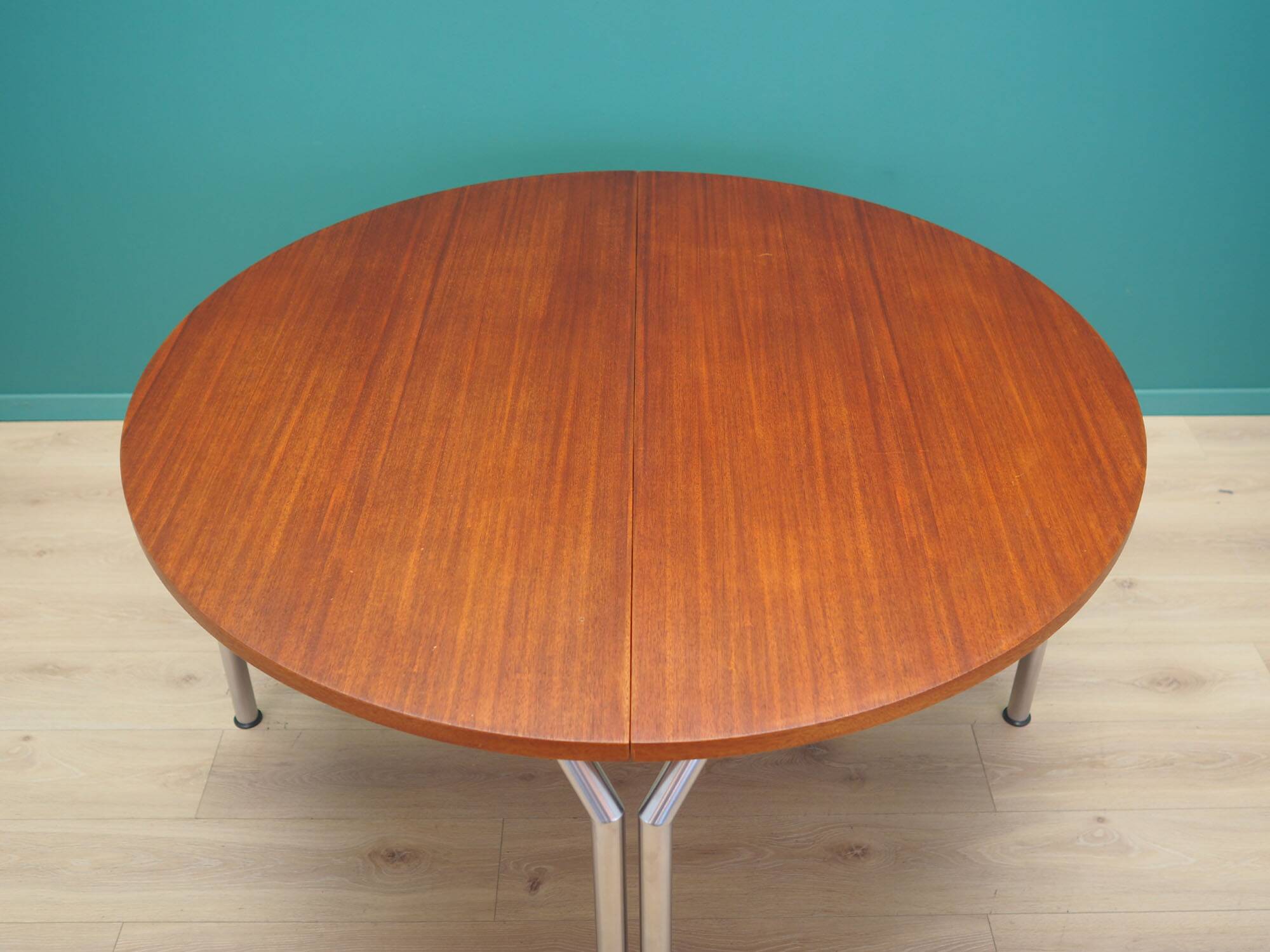 Teak half round table, Danish design, 1970s, manufacturer: Bent Krogh