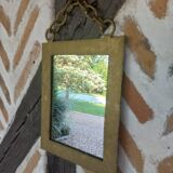 Golden wrought iron mirror