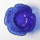 Cobalt Blue Vintage Glass Bowl / Cow Parsley Design by Pertti Kallioinen